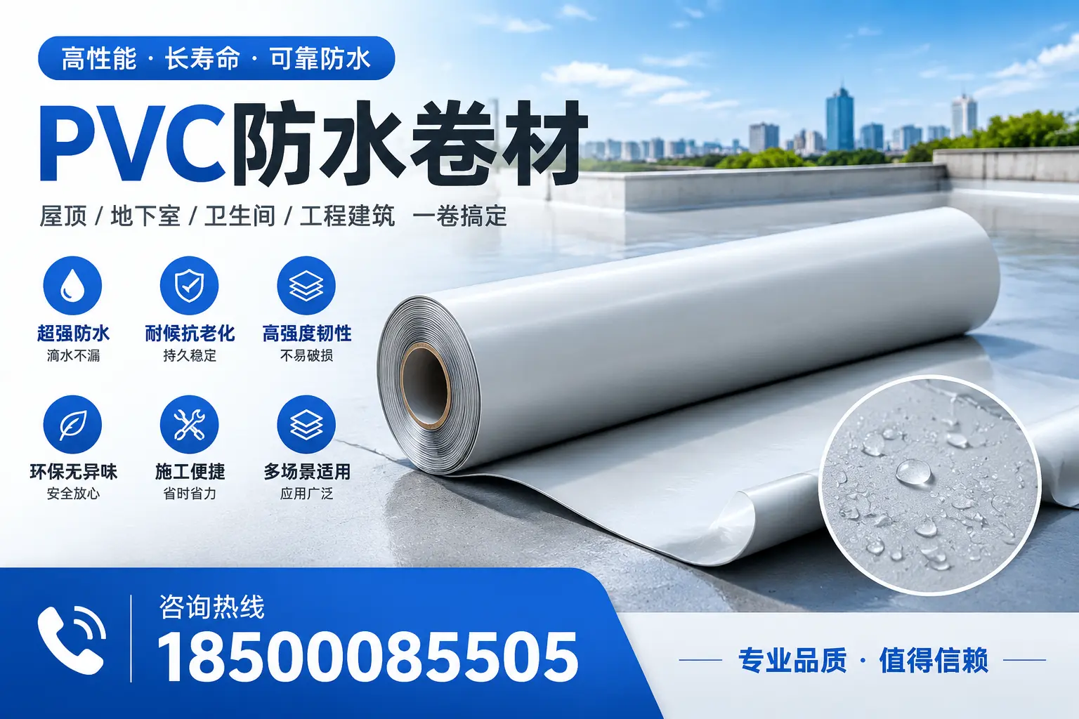 PVC防水卷材的防水效果评测,适合滨州的科学依据